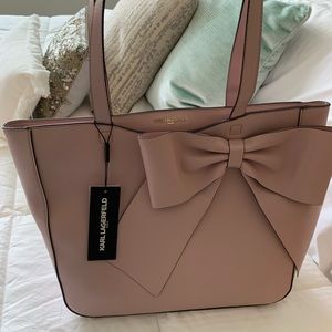 Karl Lagerfeld Paris Bow Tote - blush - brand new with tags